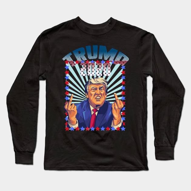 Funny Political Trump Elections Design Long Sleeve T-Shirt by PsychoDynamics